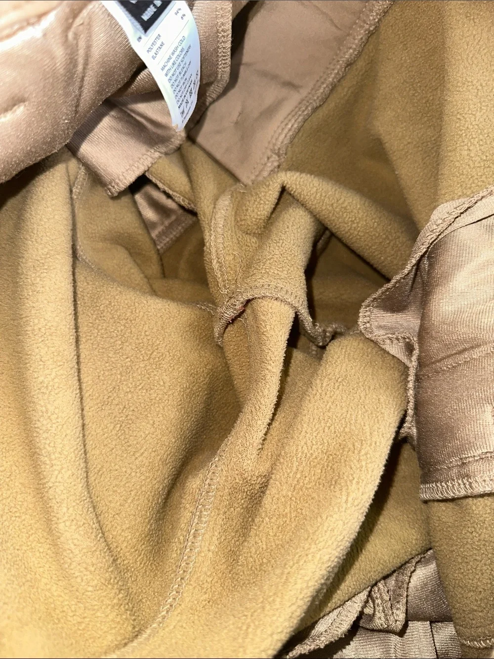CQR Fleece Lined Tactical Cargo Pants Outdoor Men’s Size 42 Tan Khaki